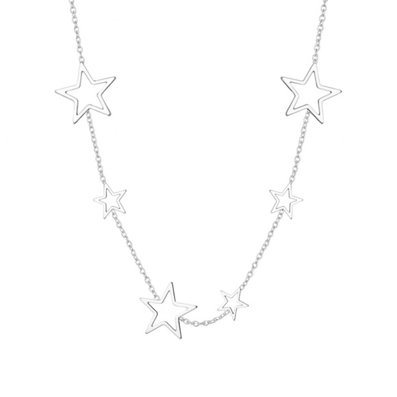 Silver Star Necklace | Dainty Celestial Choker | Layering Chain Jewelry - Picture 1 of 6